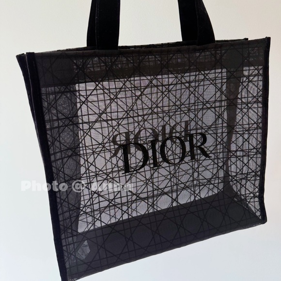 Dior Black Mesh Tote Bag - Picture 7 of 11